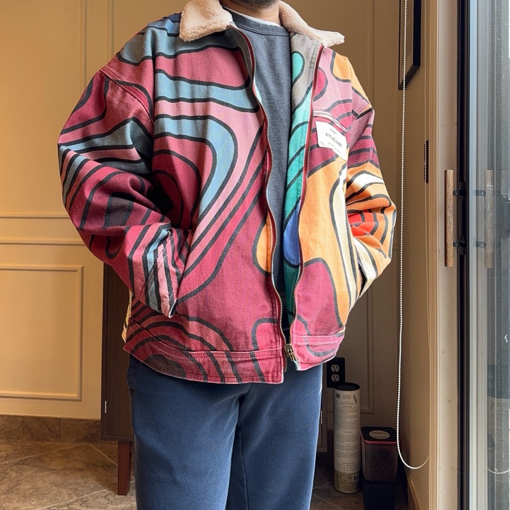 Ryoko Rain 70s Inspired Men’s Reversible Jacket Oversized